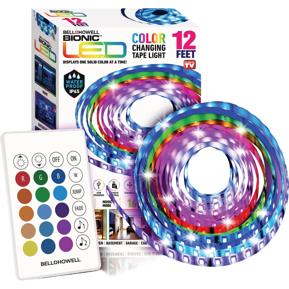 Bell+Howell 12 Ft. Bionic LED Color Changing Tape Light
