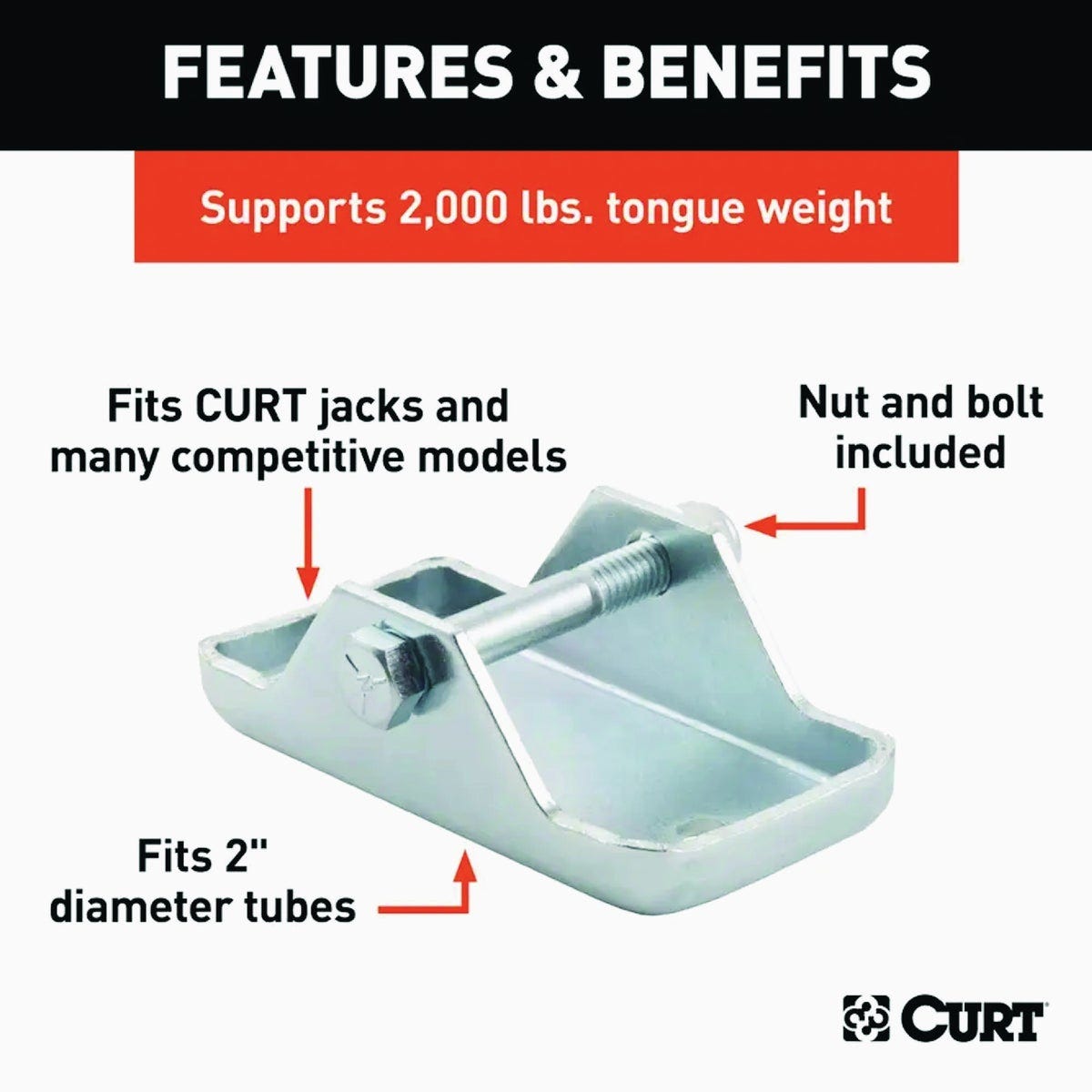 CURT Bolt-On Trailer Jack Foot Plate - photo 3 CURT Bolt-On Trailer Jack Foot Plate - photo 3