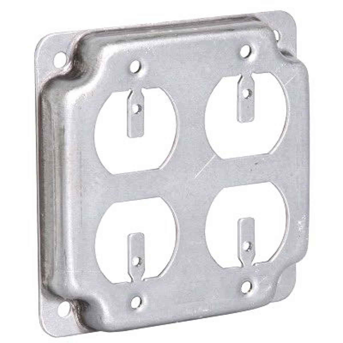 Raco Double Duplex Receptacle 4 In. Square Device Cover