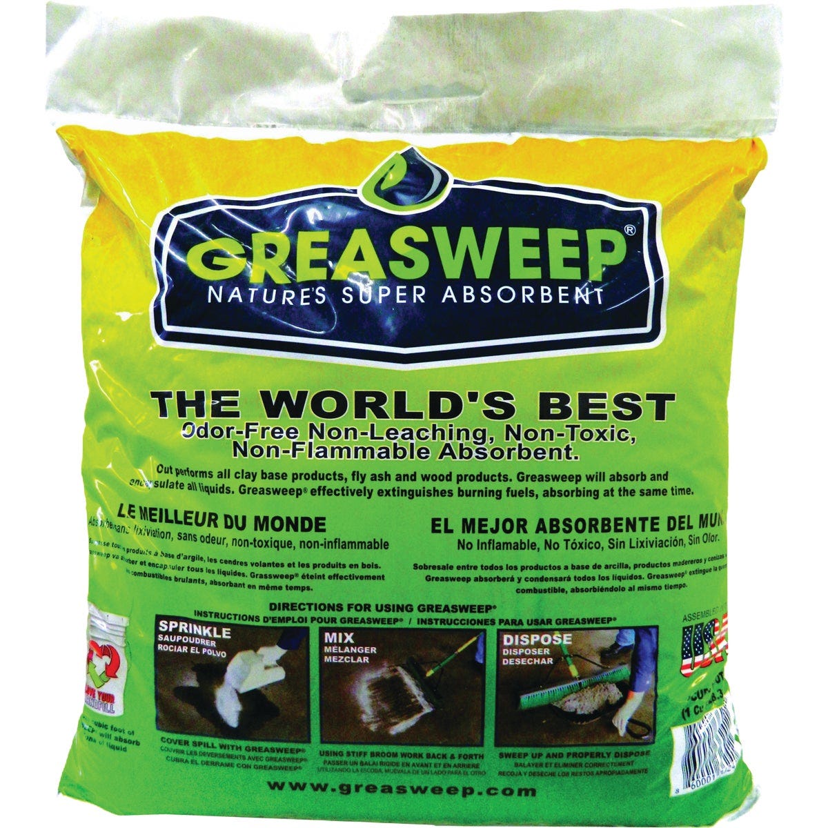 Greasweep 13 Lb. Natural Multi-Purpose Super Oil Absorbent Greasweep 13 Lb. Natural Multi-Purpose Super Oil Absorbent