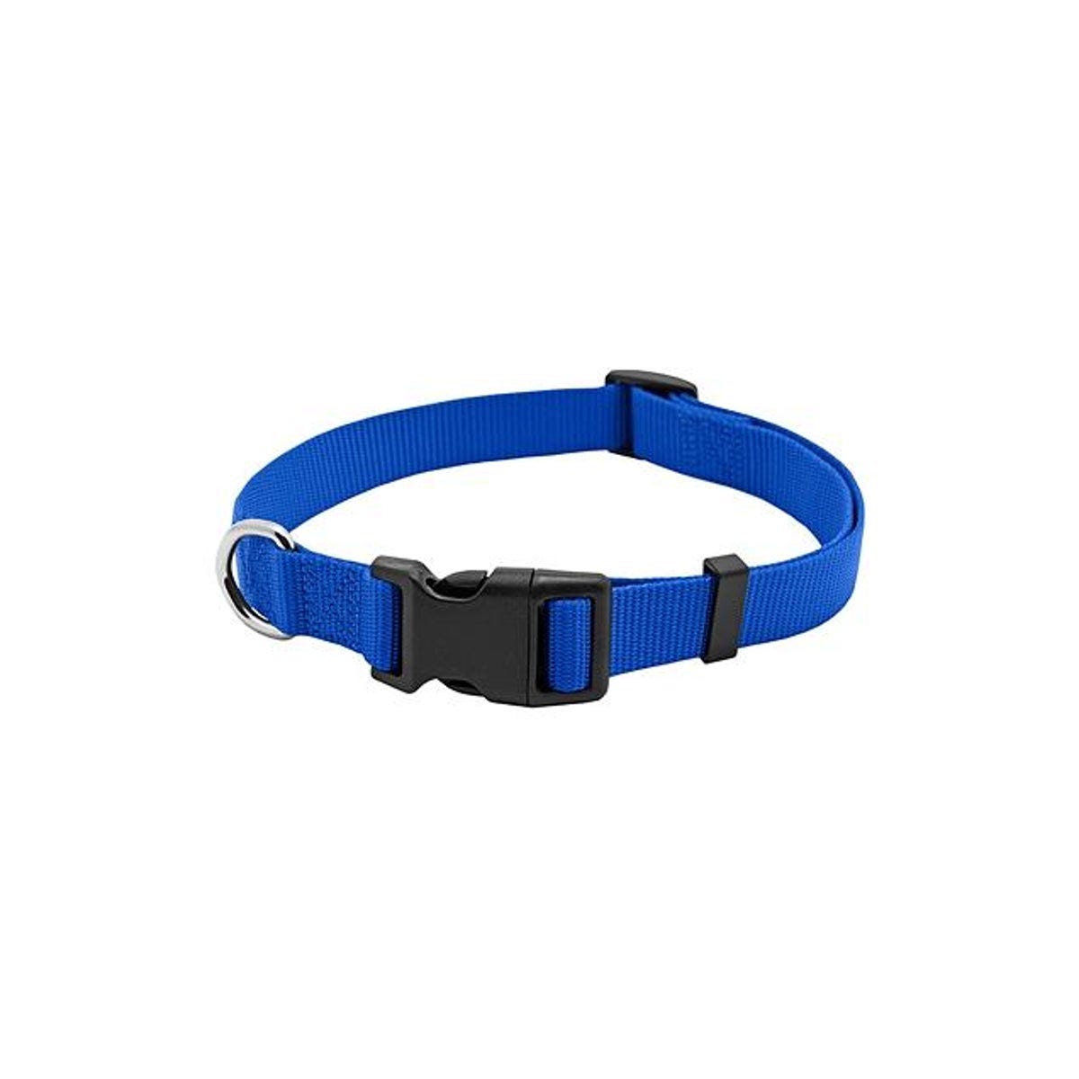 1 In. x 18 In. to 26 In. Adjustable Blue Nylon Dog Collar 1 In. x 18 In. to 26 In. Adjustable Blue Nylon Dog Collar