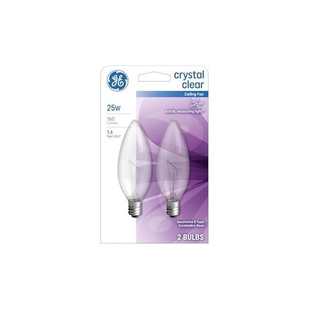 GE 25W Blunt Tip Ceiling Fan Bulb (2-Pack) GE 25W Blunt Tip Ceiling Fan Bulb (2-Pack)