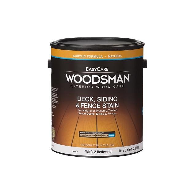 EasyCare Woodsman Redwood Acrylic Deck, Siding & Fence Stain, 1 Gal. EasyCare Woodsman Redwood Acrylic Deck, Siding & Fence Stain, 1 Gal.
