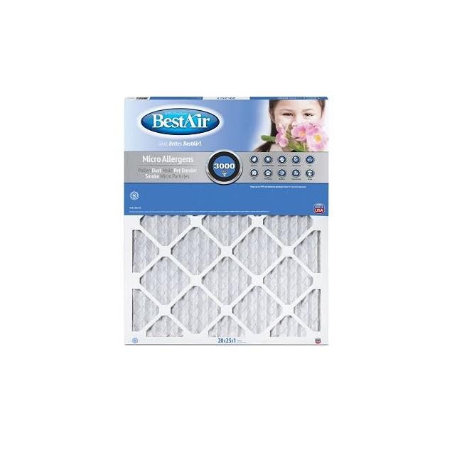 BestAir 20 In. x 25 In. x 1 In. MERV13 Furnace Filter
