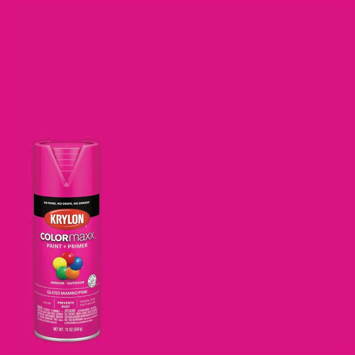Krylon ColorMaxx 12 Oz. Gloss Spray Paint + Primer, Mambo Pink Krylon ColorMaxx 12 Oz. Gloss Spray Paint + Primer, Mambo Pink