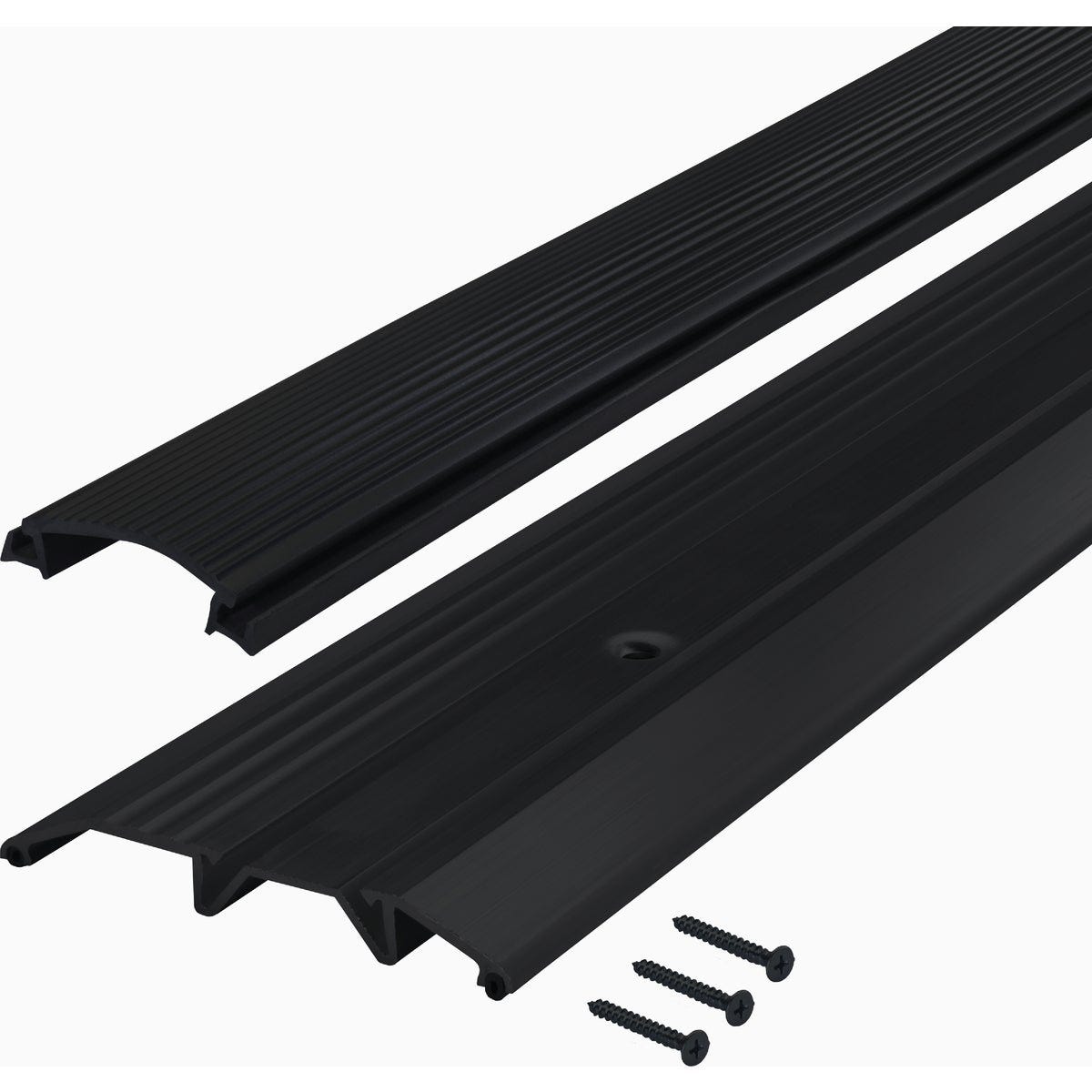 M-D Building Products 3-3/4 In. x 3/4 In. x 36 In. Black Aluminum and Vinyl Heavy-Duty Low-Profile Threshold - photo 5