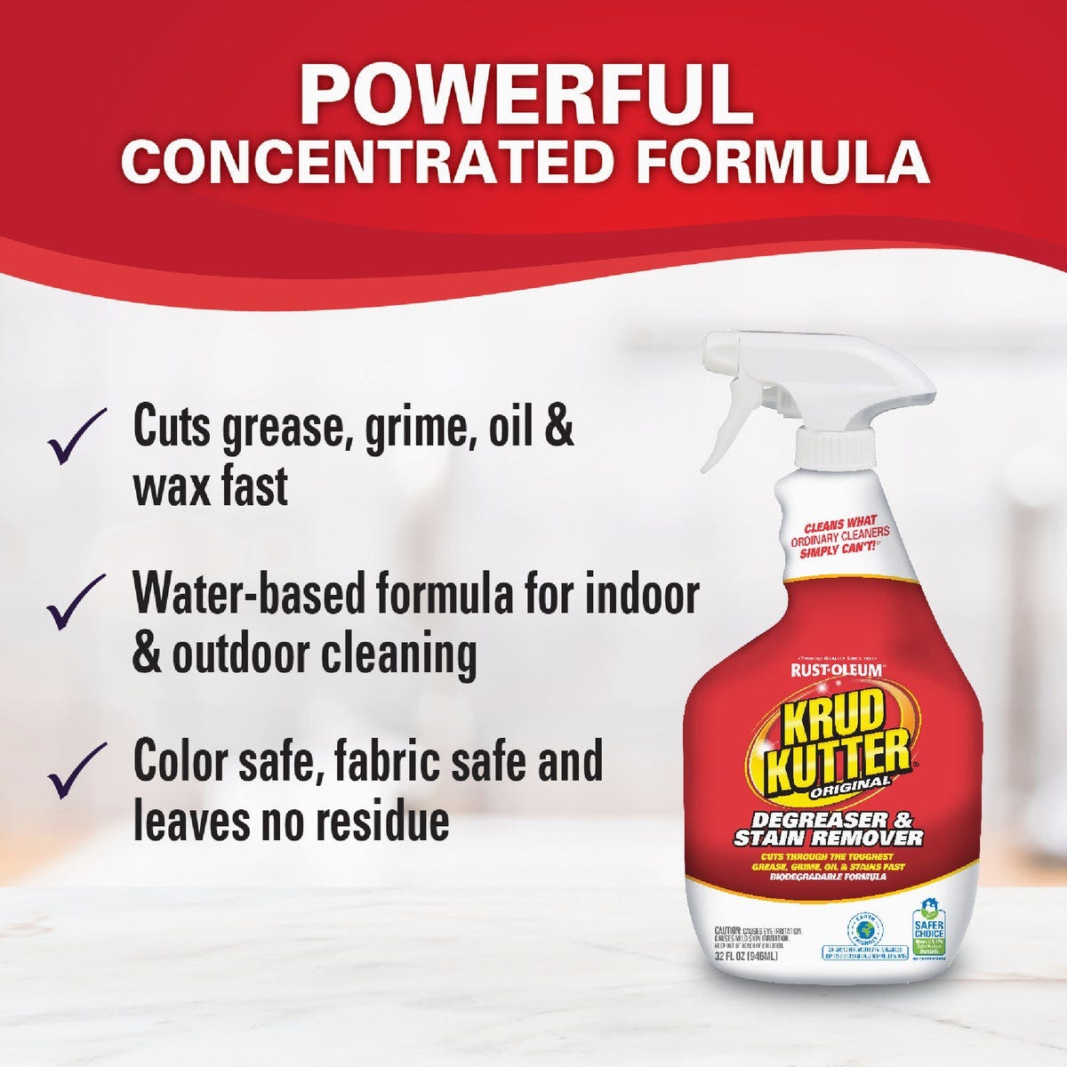 Krud Kutter 32 Oz. Super Concentrated Liquid Cleaner & Degreaser Stain Remover Trigger Spray - photo 3 Krud Kutter 32 Oz. Super Concentrated Liquid Cleaner & Degreaser Stain Remover Trigger Spray - photo 3