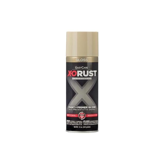 EasyCare X-O Rust 12 oz. Anti-Rust Enamel Spray Paint & Primer, Almond Gloss