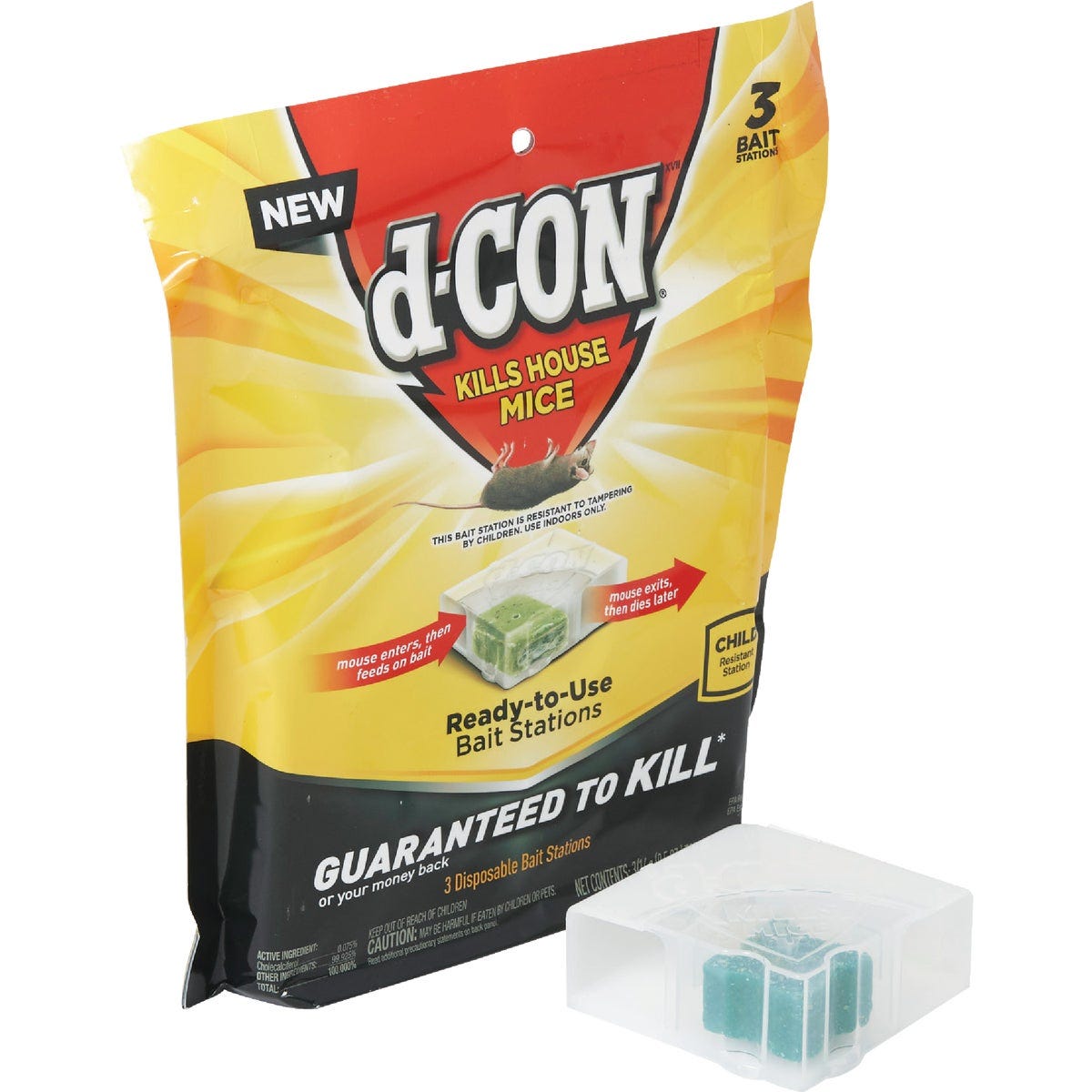 D-Con Disposable Corner Fit Mouse Bait Station (3-Pack) - photo 2