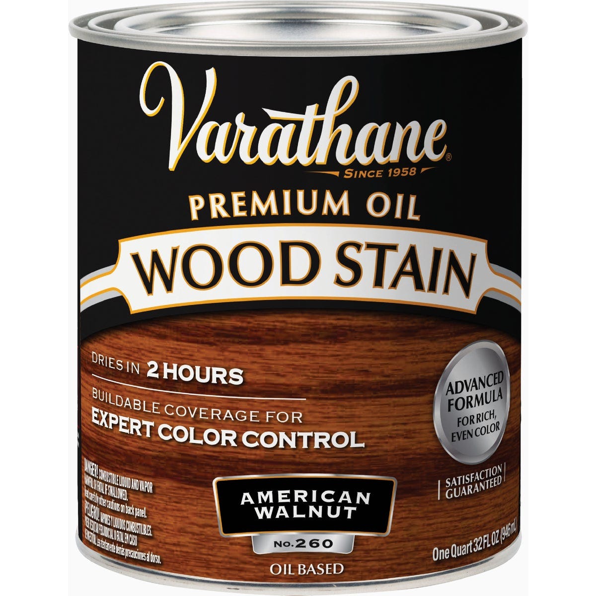 Varathane Premium Oil-Based Interior Wood Stain, American Walnut, 1 Qt. - photo 3 Varathane Premium Oil-Based Interior Wood Stain, American Walnut, 1 Qt. - photo 3