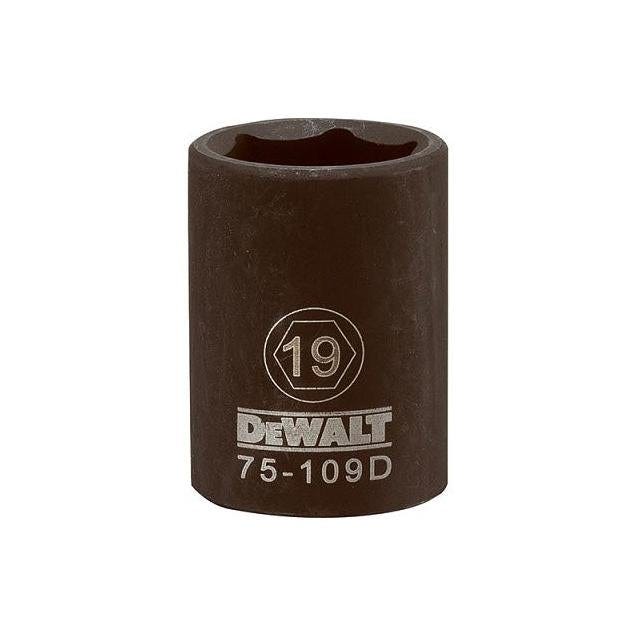 DEWALT 1/2 In. Drive 19mm 6-Point Shallow Metric Impact Socket