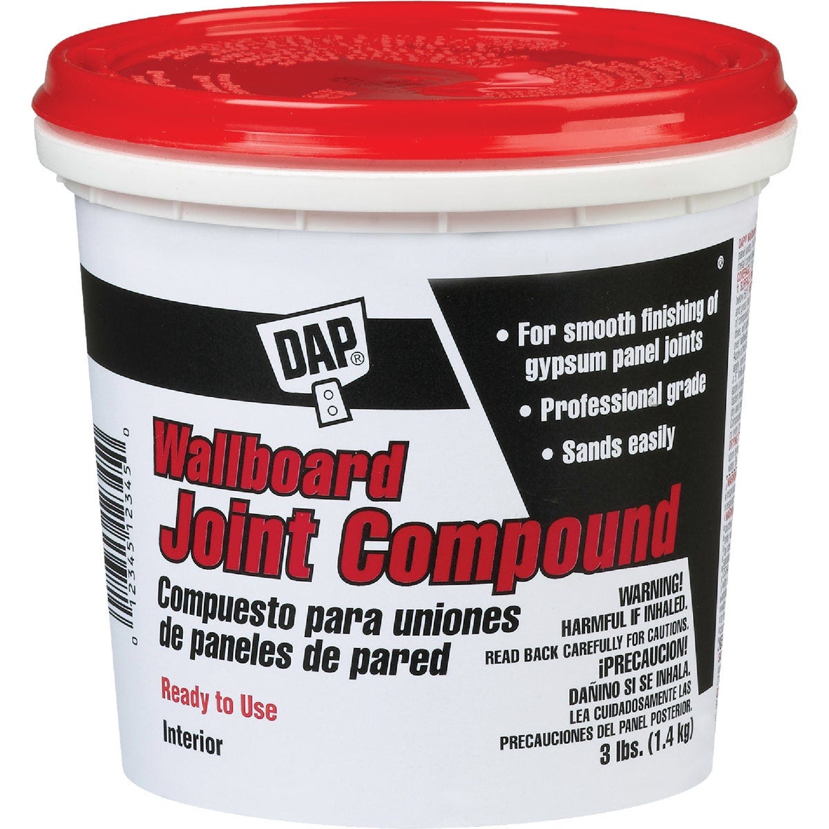 Dap 3 Lb. Pre-Mixed Latex Wallboard Drywall Joint Compound Dap 3 Lb. Pre-Mixed Latex Wallboard Drywall Joint Compound