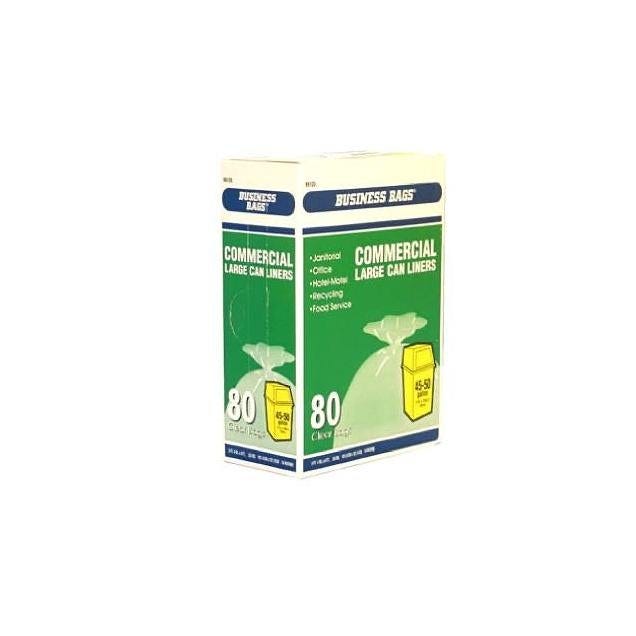 Ruffies 80-Ct. 45-Gal. Clear Institutional Trash Bags Ruffies 80-Ct. 45-Gal. Clear Institutional Trash Bags