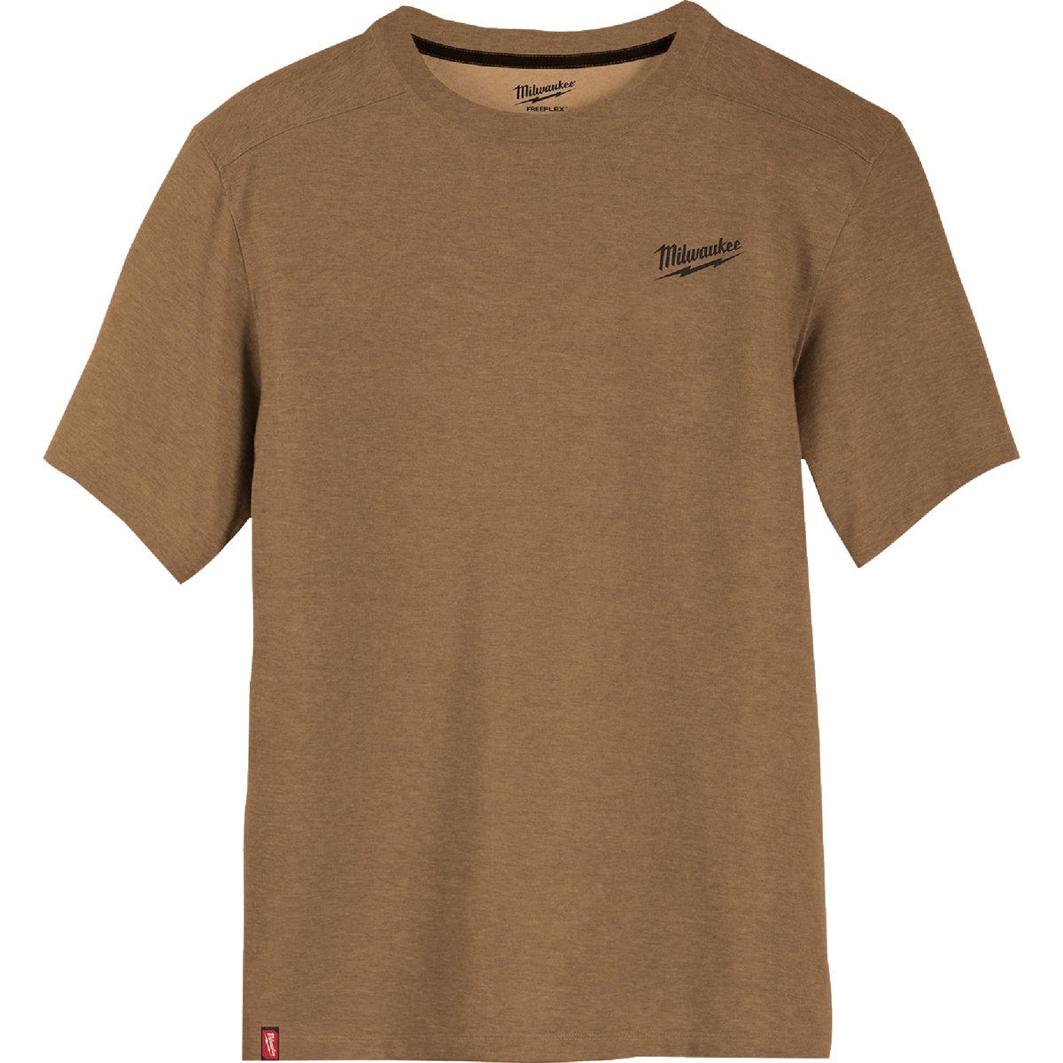 Milwaukee FREEFLEX Men's XL Brown Short Sleeve Hybrid Work T-Shirt
