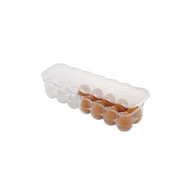 iDesign Refrigerator Binz Clear Plastic Egg Storage Container & Lid