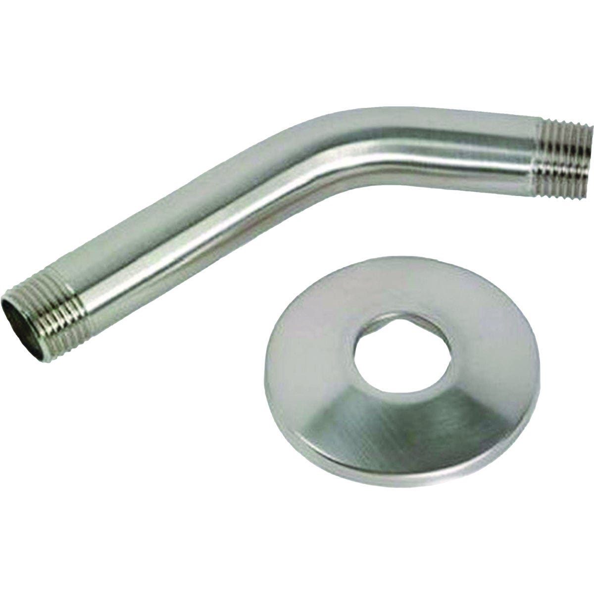 Master Plumber 6 In. Brushed Nickel Shower Arm With Flange Master Plumber 6 In. Brushed Nickel Shower Arm With Flange