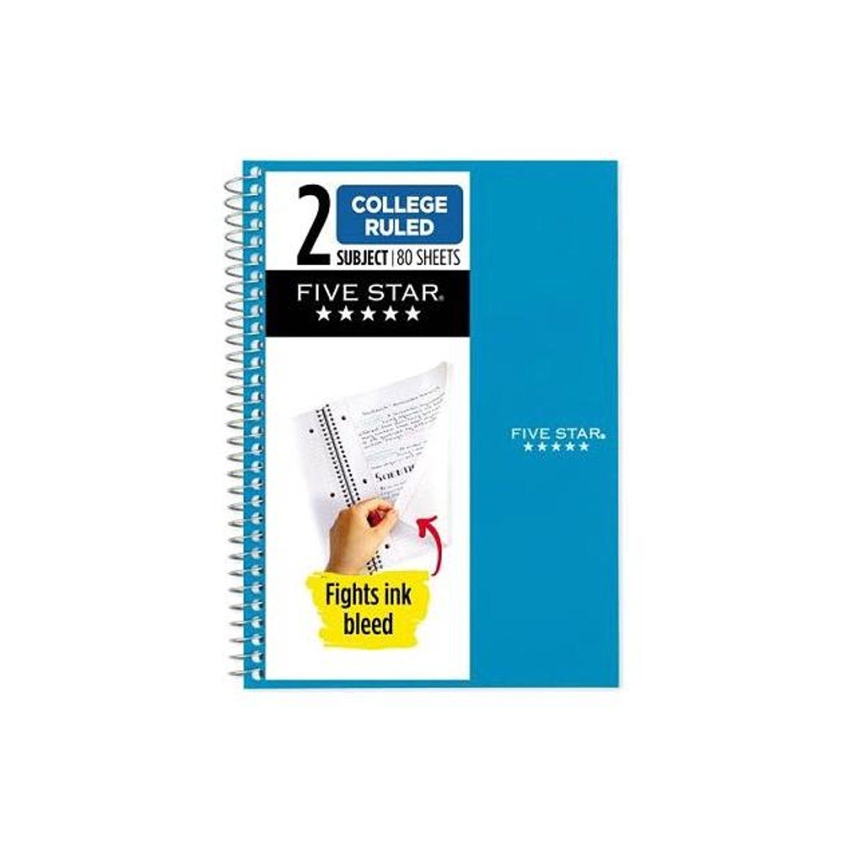 Mead 9.5 In. x 6 In. 2-Subject Wire-Bound Notebook (80-Sheet)