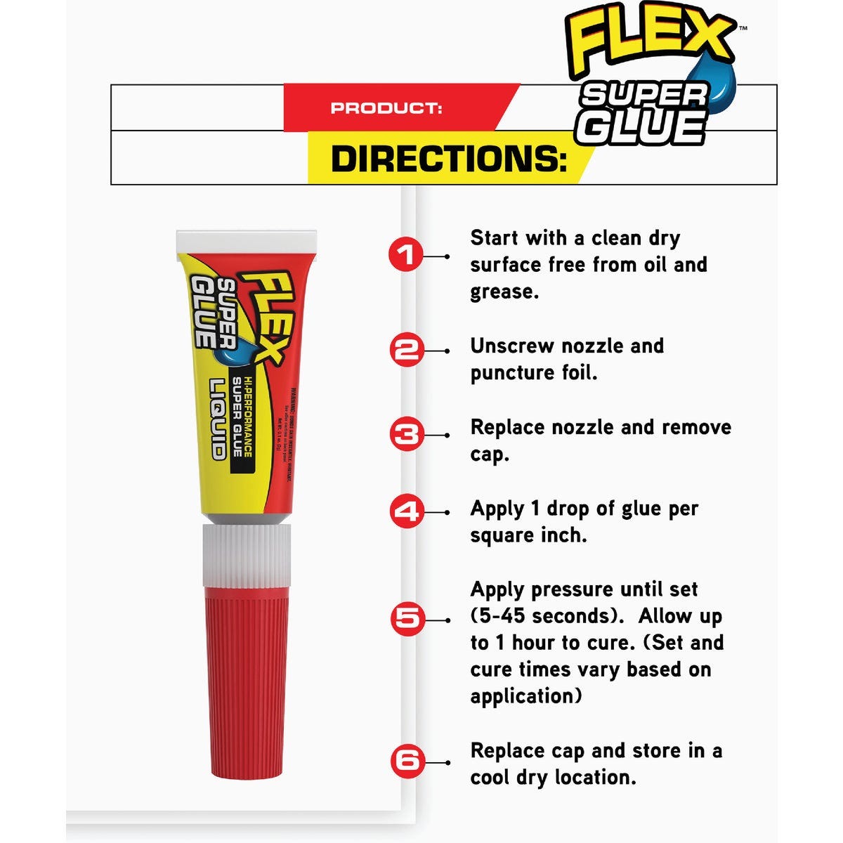 Flex 0.1 Oz. Liquid Super Glue (2-Pack) - photo 7 Flex 0.1 Oz. Liquid Super Glue (2-Pack) - photo 7
