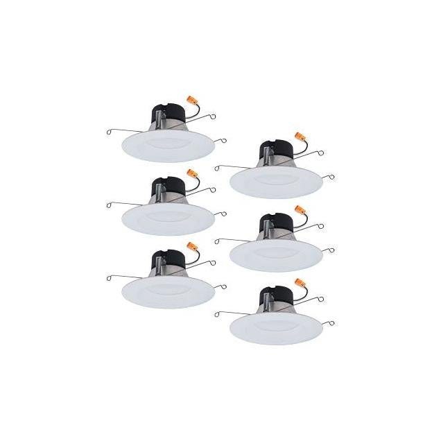 Cooper Lighting 6-Pack 5 In. to 6 In. White LED Retrofit Recessed Downlights Cooper Lighting 6-Pack 5 In. to 6 In. White LED Retrofit Recessed Downlights