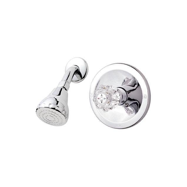 HomePointe Acrylic Handle Chrome Shower Faucet & Showerhead