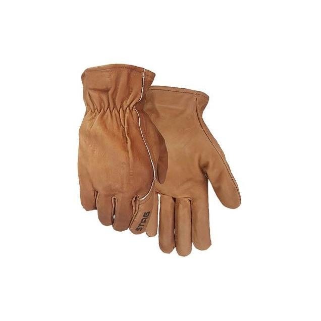 Salt City Sales Men's Medium Premium Chocolate Cowhide Leather Work Gloves