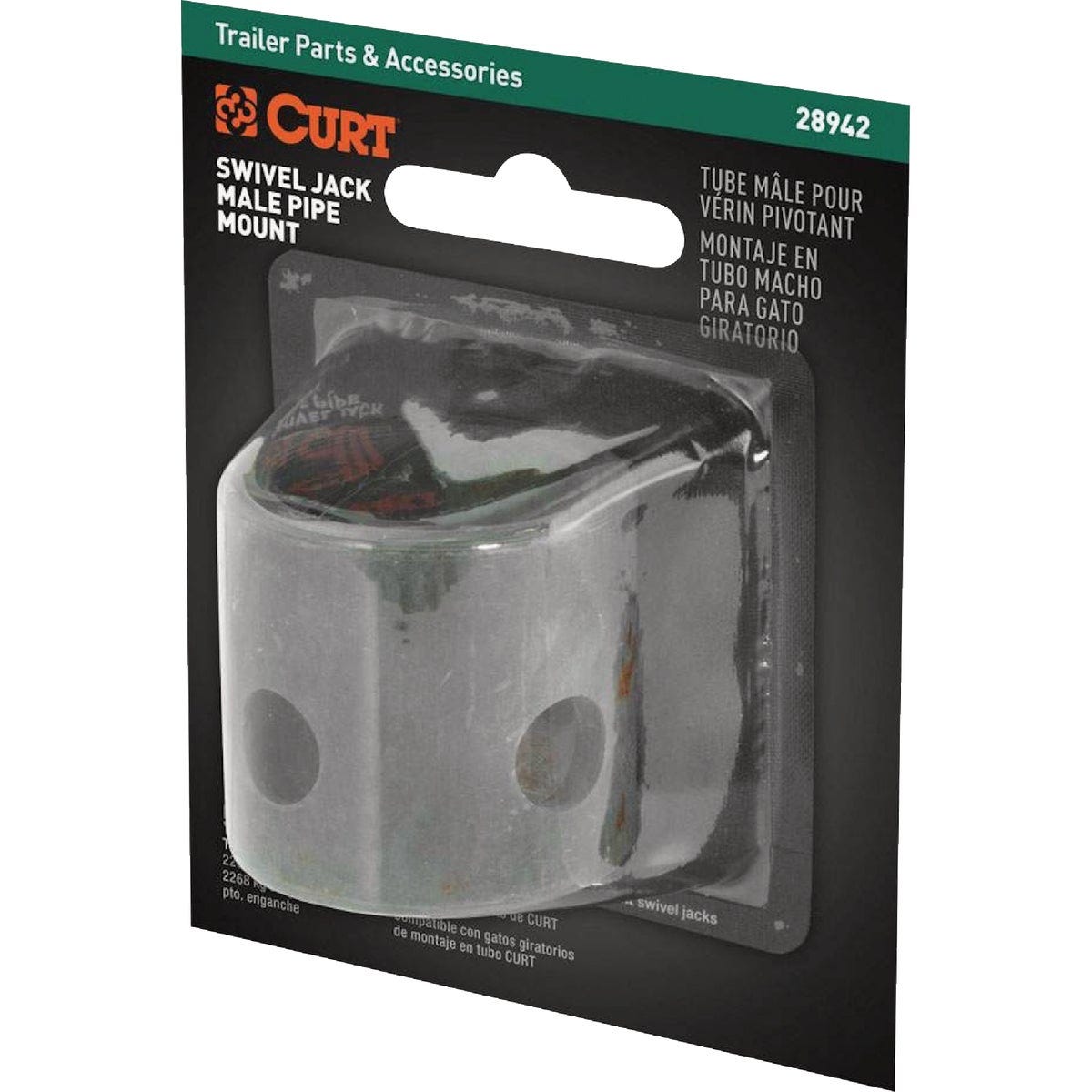 Curt Replacement Swivel Jack Male Pipe Mount (9/16 In. Pin Hole, Packaged) - photo 3 Curt Replacement Swivel Jack Male Pipe Mount (9/16 In. Pin Hole, Packaged) - photo 3
