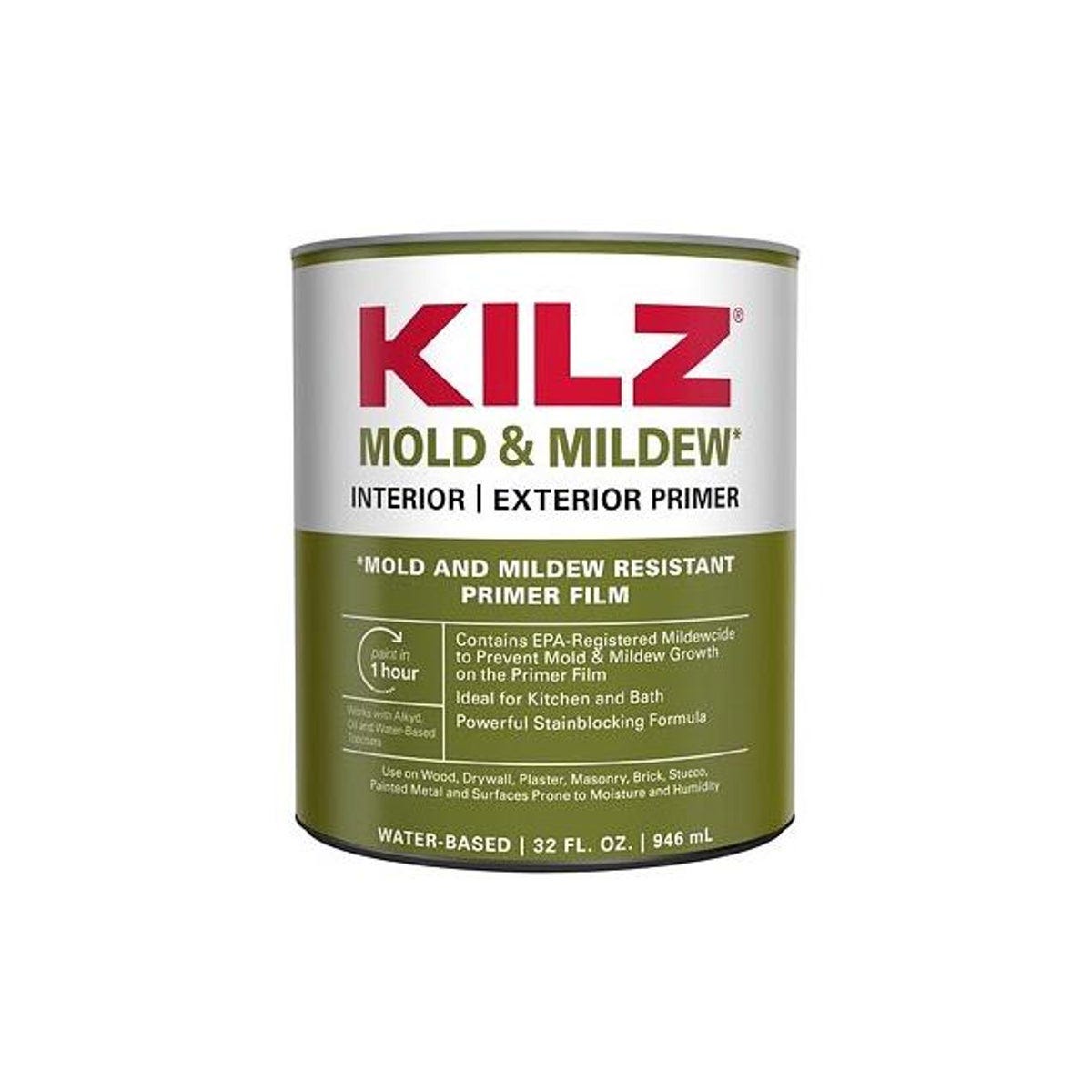 Kilz 1 Qt. Mold & Mildew Interior/Exterior Primer Sealer & Stain Blocker