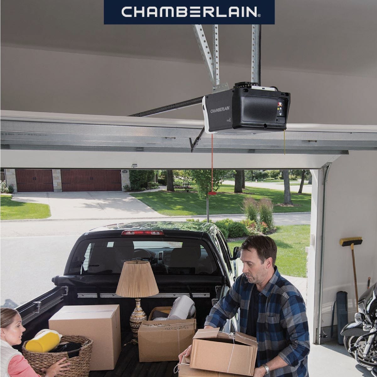 Chamberlain C2405 1/2 HP Smartphone-Controlled Durable Chain Drive Garage Door Opener with WiFi and MED Lifting Power - photo 3