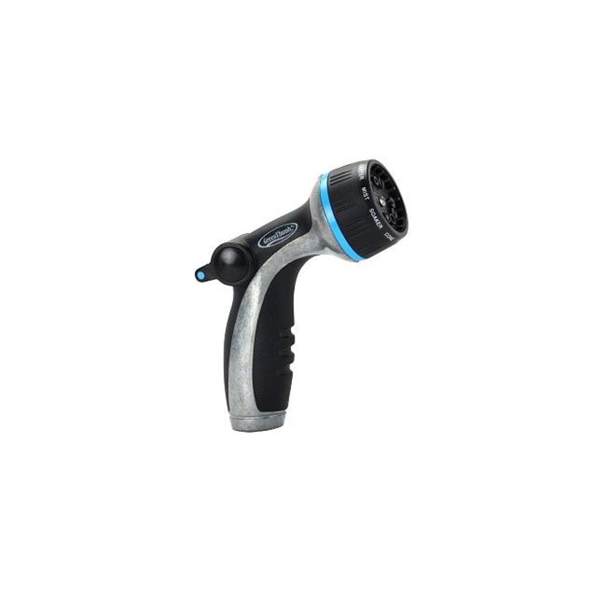 10-Pattern Metal Hose Nozzle with Thumb-Flow Control