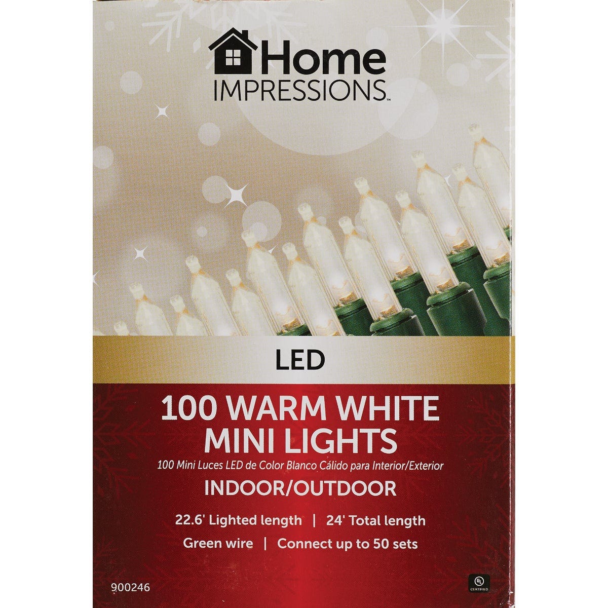 Home Impressions Warm White 100-Bulb Mini LED Light Set