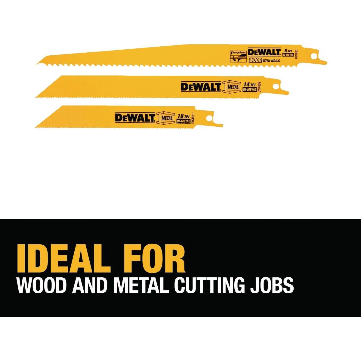 DEWALT Bi-Metal Reciprocating Saw Blade Set (16-Piece) - photo 3 DEWALT Bi-Metal Reciprocating Saw Blade Set (16-Piece) - photo 3