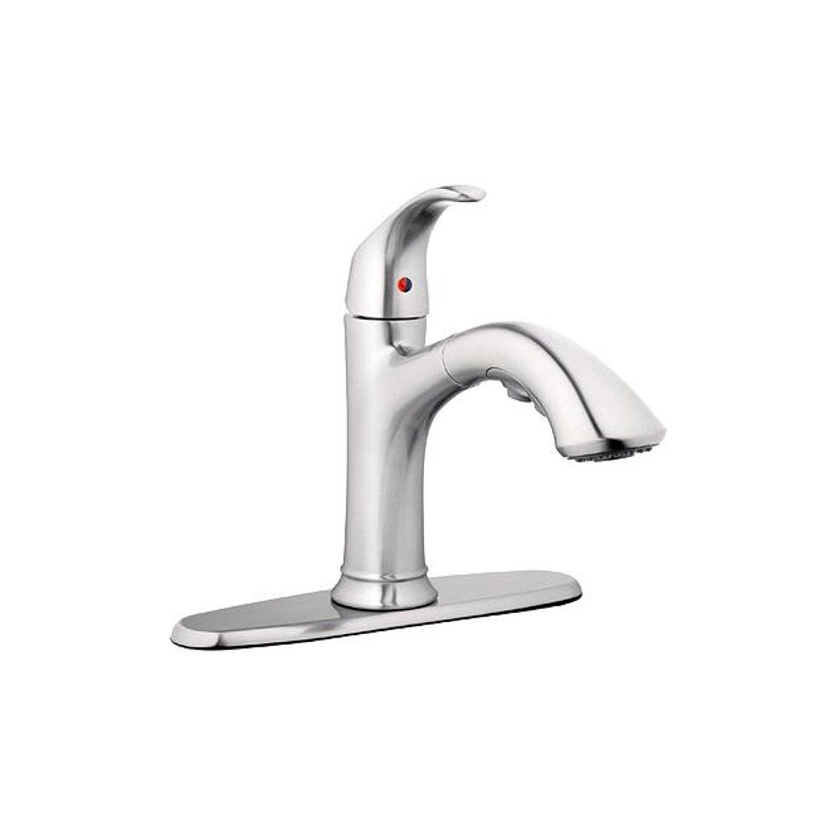 HomePointe 1-Loop Handle Brushed Nickel Kitchen Faucet with Pull-Out Spray HomePointe 1-Loop Handle Brushed Nickel Kitchen Faucet with Pull-Out Spray