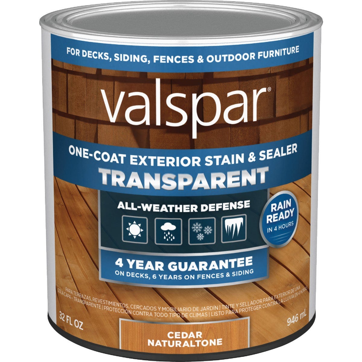 Valspar Transparent Deck Stain, Cedar Natural Tone, 1 Qt. - photo 2 Valspar Transparent Deck Stain, Cedar Natural Tone, 1 Qt. - photo 2