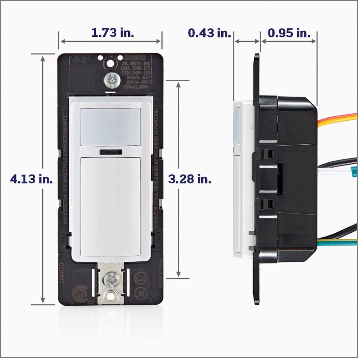 Leviton Decora White 900 Sq. Ft. Coverage 180 Deg. Detection Occupancy Sensor Switch - photo 8 Leviton Decora White 900 Sq. Ft. Coverage 180 Deg. Detection Occupancy Sensor Switch - photo 8