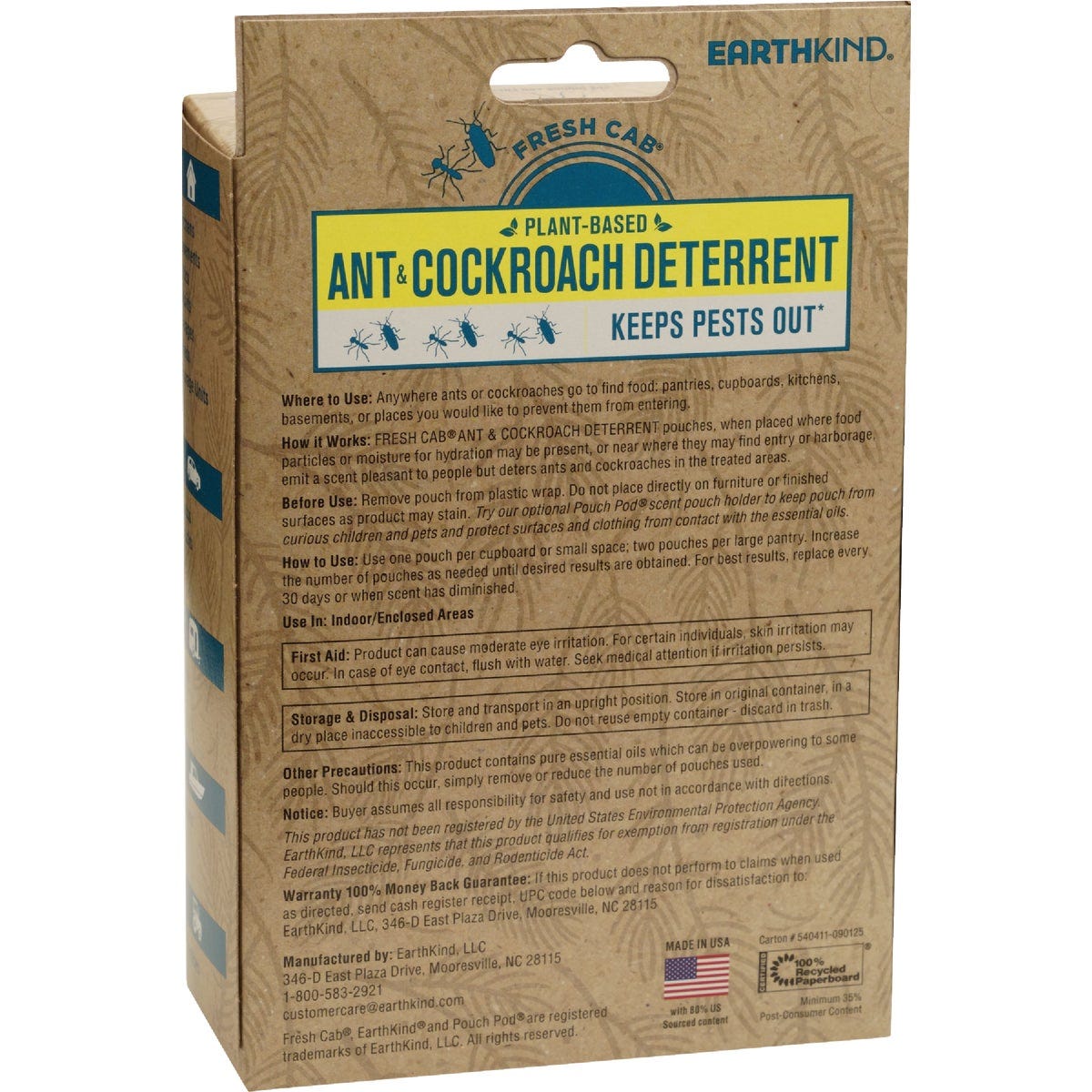 EarthKind Fresh Cab Ant & Cockroach Deterrent (4-Pack) - photo 4 EarthKind Fresh Cab Ant & Cockroach Deterrent (4-Pack) - photo 4