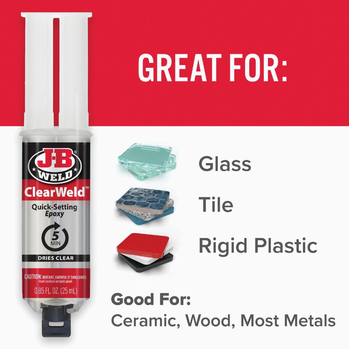 J-B Weld 0.85 Oz. ClearWeld Epoxy, Syringe - photo 7