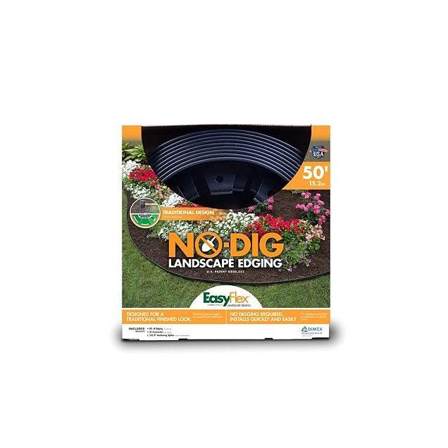 Dimex 50 Ft. Recycled Plastic EasyFlex No Dig Edging Kit Dimex 50 Ft. Recycled Plastic EasyFlex No Dig Edging Kit