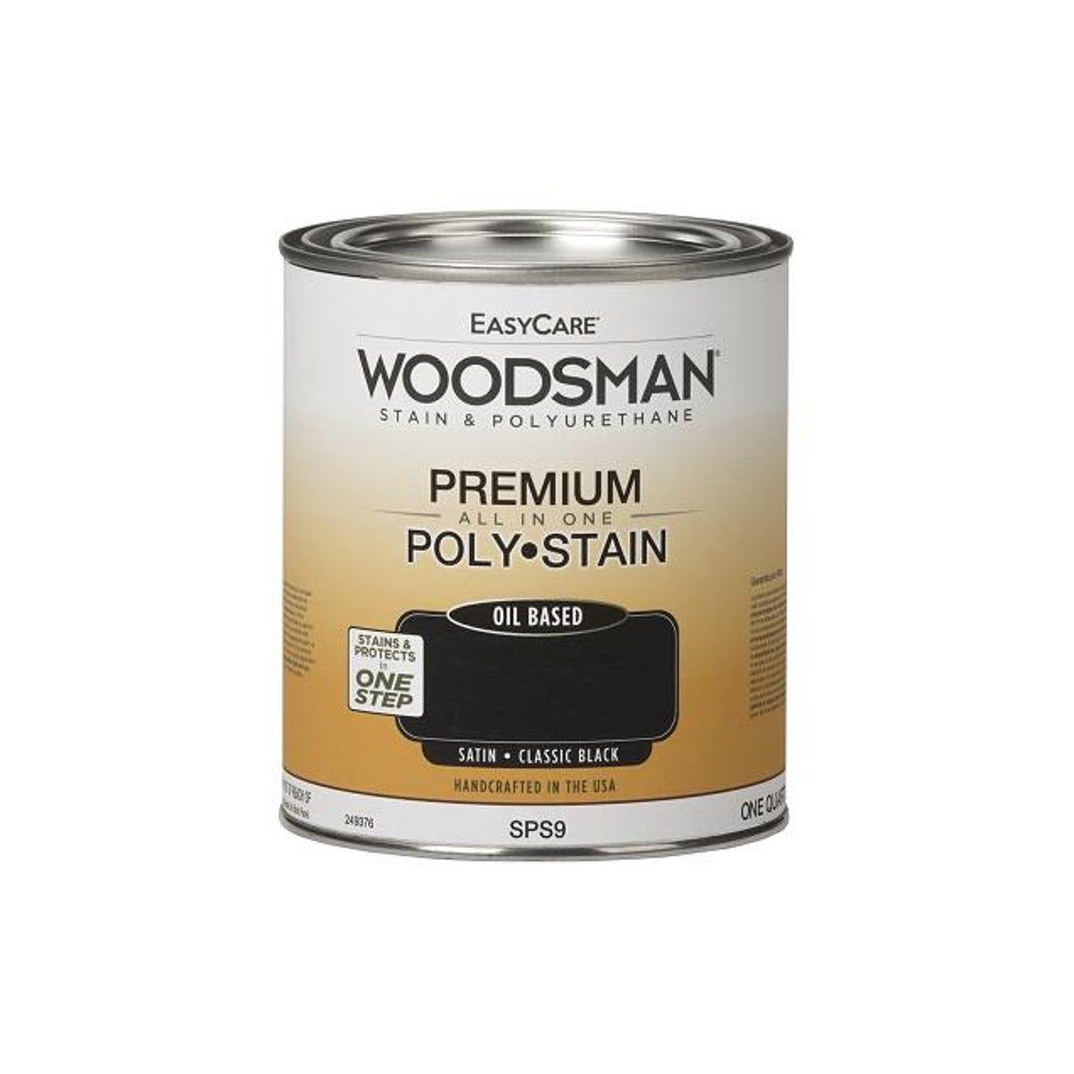 EasyCare Woodsman 1 Qt. Oil-Base Satin Classic Black Stain & Polyurethane