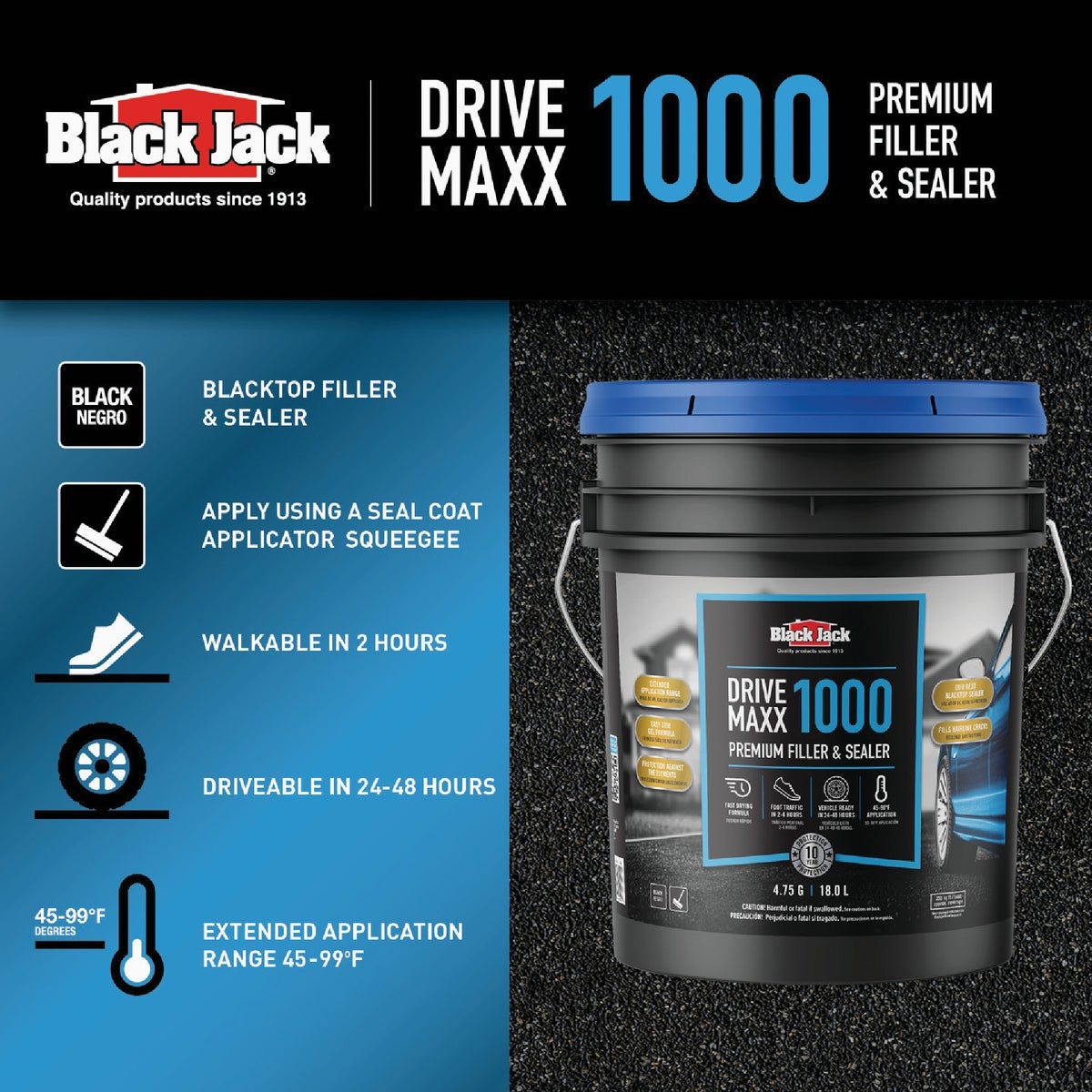 Black Jack Drive-Maxx 1000 5 Gal. 10 Yr. Fast Dry Filler and Sealer - photo 3 Black Jack Drive-Maxx 1000 5 Gal. 10 Yr. Fast Dry Filler and Sealer - photo 3
