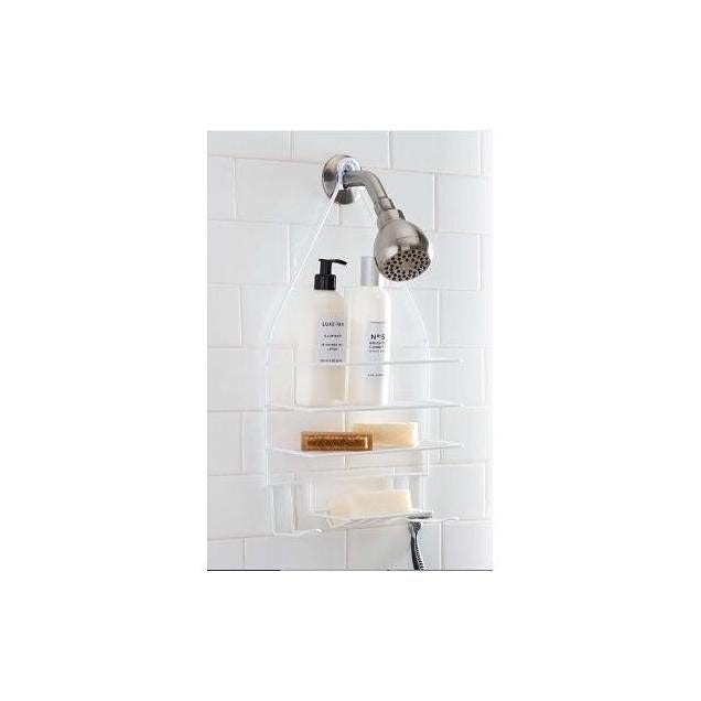 Moda At Home Neat & Tidy White Wire Shower Caddy