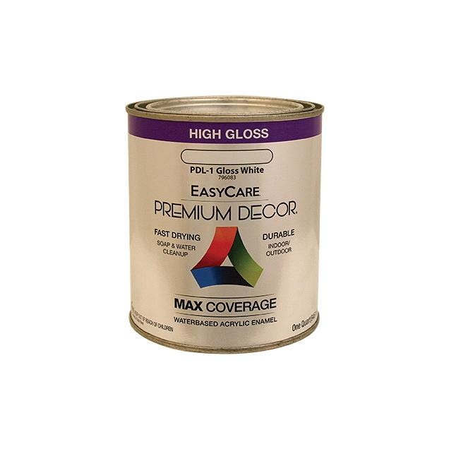 EasyCare Premium Decor 1 Qt. White Gloss Enamel Paint EasyCare Premium Decor 1 Qt. White Gloss Enamel Paint