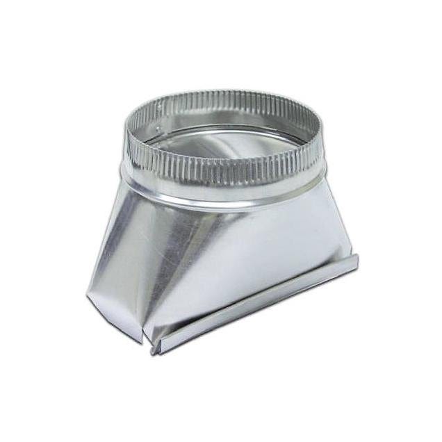Lambro Aluminum HVAC Duct Pipe Transition Fitting, 5 In. Round