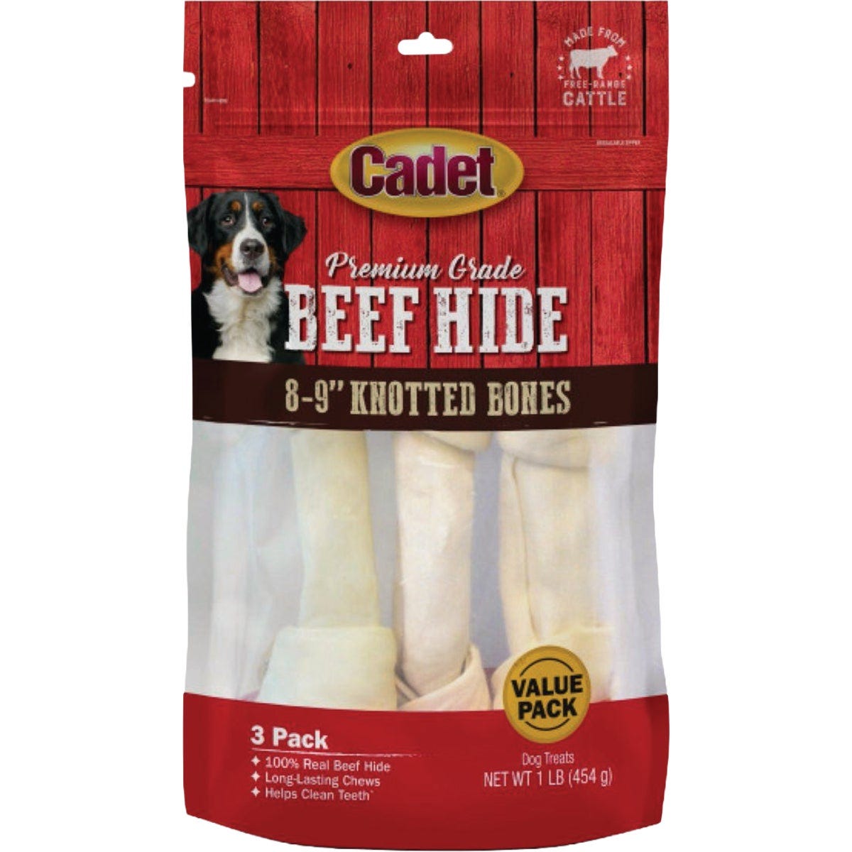 Cadet 8 In. Premium Grade Beef Hide Knotted Bone (3-Pack) - photo 2 Cadet 8 In. Premium Grade Beef Hide Knotted Bone (3-Pack) - photo 2
