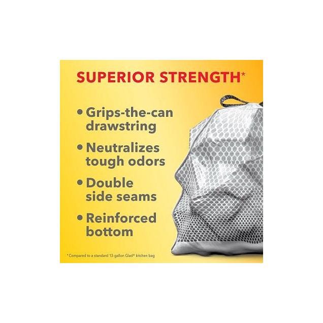 Glad ForceFlex Plus 34-Ct. 13-Gal. Drawstring Trash Bags - photo 3 Glad ForceFlex Plus 34-Ct. 13-Gal. Drawstring Trash Bags - photo 3