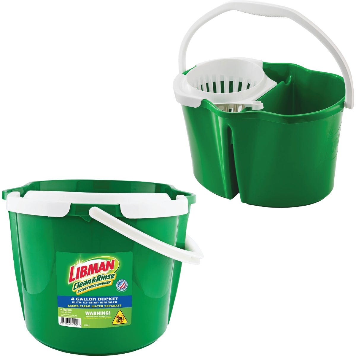 Libman 4 Gal. Green Clean & Rinse Bucket with Wringer - photo 2 Libman 4 Gal. Green Clean & Rinse Bucket with Wringer - photo 2