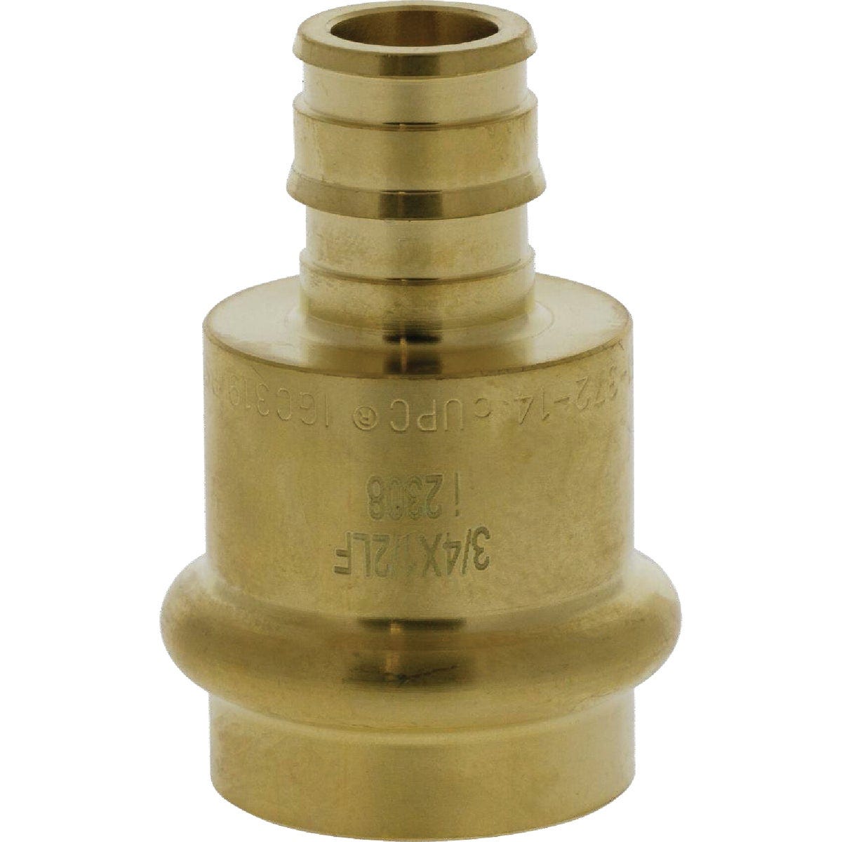 Nibco 3/4 In. Press x 1/2 F1960 LF BR PEX Transition Fitting Nibco 3/4 In. Press x 1/2 F1960 LF BR PEX Transition Fitting