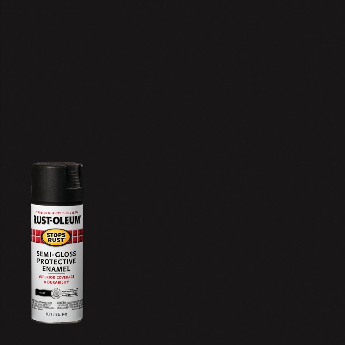Rust-Oleum Stops Rust Semi-Gloss Black 12 Oz. Anti-Rust Spray Paint