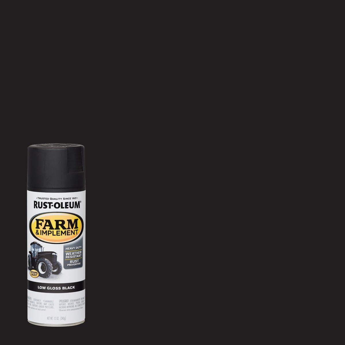 Rust-Oleum 12 Oz. Low Gloss Black Farm & Implement Spray Paint Rust-Oleum 12 Oz. Low Gloss Black Farm & Implement Spray Paint