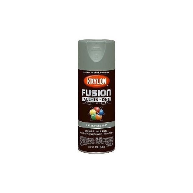 Krylon Fusion All-In-One 12 Oz. Matte Spray Paint, Pale Sage Krylon Fusion All-In-One 12 Oz. Matte Spray Paint, Pale Sage