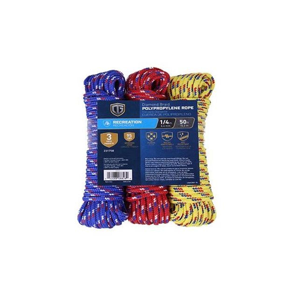Richelieu 1/4 In. x 50 Ft. Braided Rope